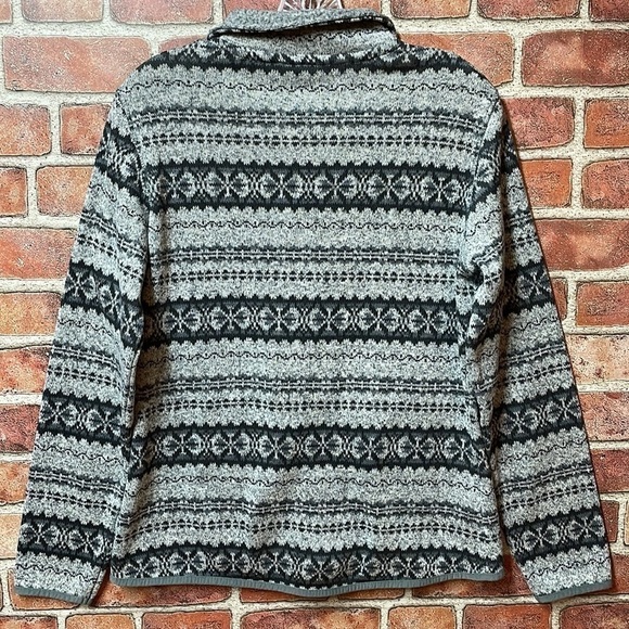 EDDIE bauer gray, zip up, teddy, fall/Winter jacket, size large, lightweight - Picture 7 of 10